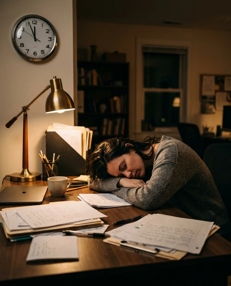 Ilustração sobre sintomas de burnout — Dr. Nadson Gondim